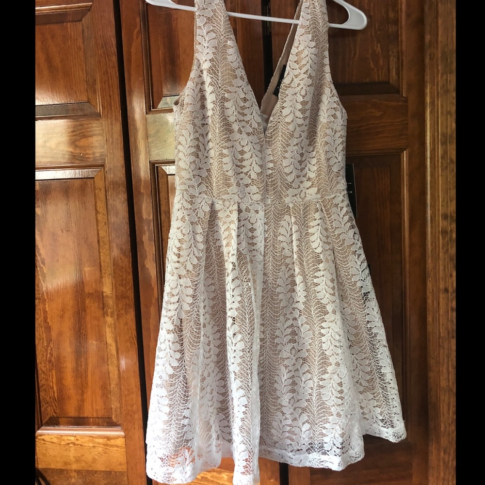 White Lace Skater Dress
